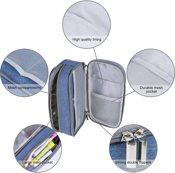 Large Pencil Case, Blue