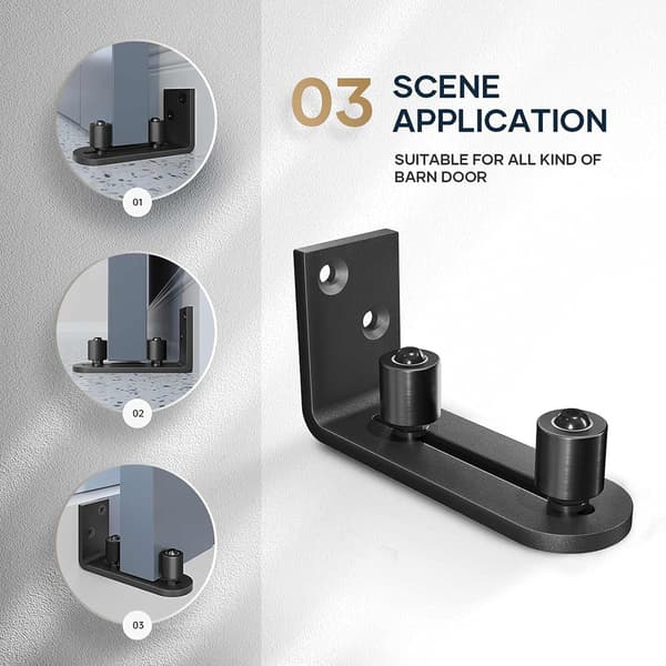 Sliding Door Floor Guide - Adjustable Floor Guide - Smooth and Quiet Control - Floor Guide Roller - Door Guide - Guide - Sliding Rails - Black{F3}