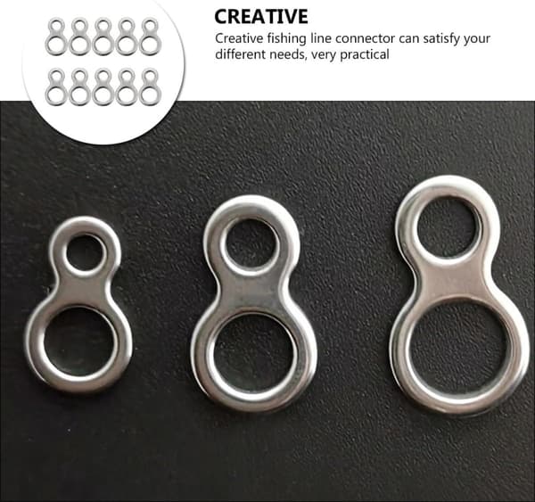 Fiskesplitringar 10 st kraftigt rostfritt stål med dubbelhålsdesign