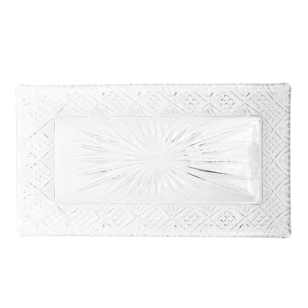 Y5431AB Rektangulær glasplade buffet madudstillingsstativ vestlig mad kage glasplade stativ