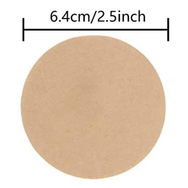 400 stk. ublekede filter, runde erstatningsfiltre (2,3 tommer i diameter)