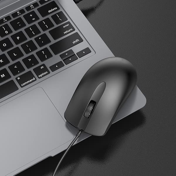 USB Wired Mouse, Gaming Mouse, Ambidextrous, 2400 DPI, Compatible with PC/Mac/Laptop/Desktop 1.5m Cable (Black)