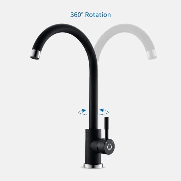 Kitchen Faucet, Single Handle High Arc Sink Mixer, Matte Black