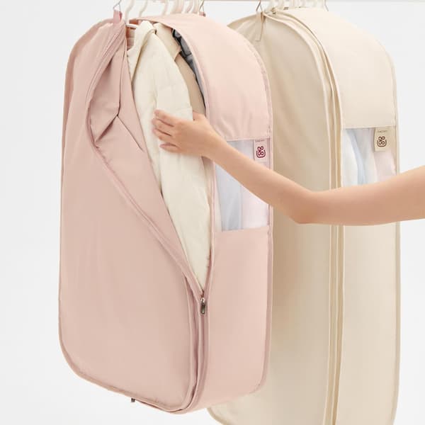 Clothing Storage Bag with Compression Hanging Design for Heavy Winter Jackets, Travel Organizer