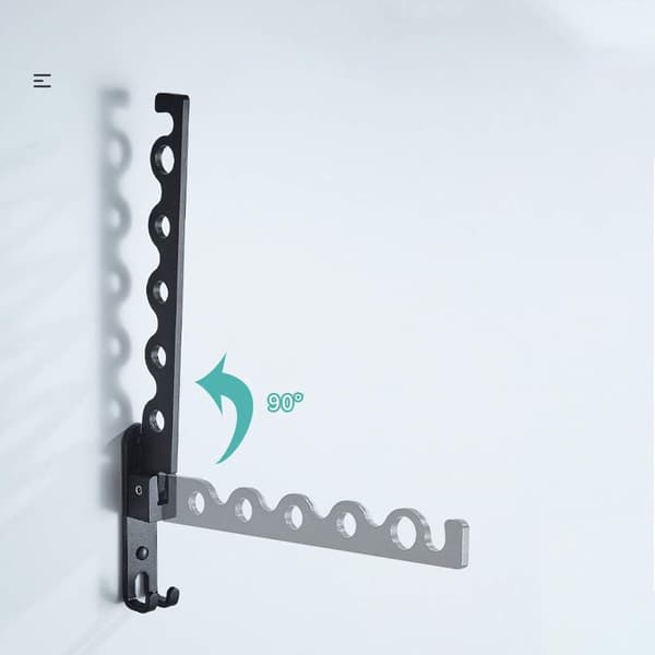 Wall Mounted Clothes Hanger Foldable Wall Clothes Drying Rack Clothes Hanger Drying Rack for Laundry Bathroom Laundry Room Bedroom