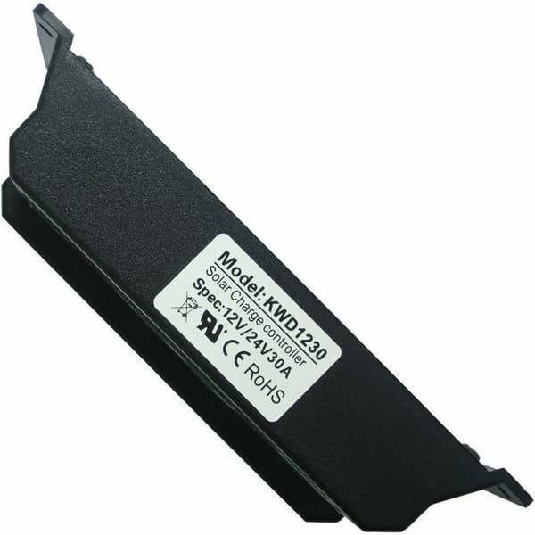Smart solpanel opladningsregulator PWM solpanel opladningsregulator, 12V/24V, 30A, LCD-display, dobbelte USB-porte