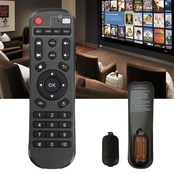 Erstatningsfjernkontroll for Android TV-boks H96/h96 Pro/h96 Pro+/h96 Max X2/x96 Mini/x96 (FMY)