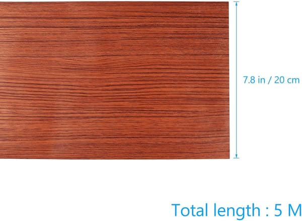 PVC Vinyl Wood Grain Wall Decal Self-Adhesive Peel and Stick Wallpaper Large Walnut Pattern