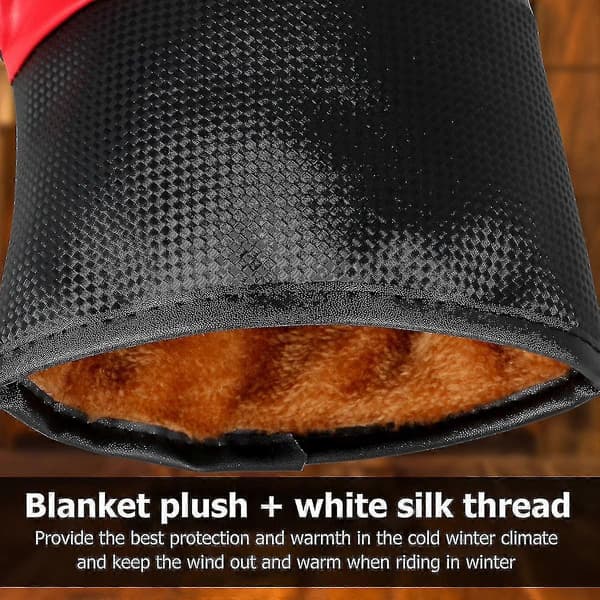 1 Pair Motorcycle Handlebar Gloves Protective Motorcycle Scooter Thick Warm Handlebar Gloves Rainproof Winter Warmer Gloves