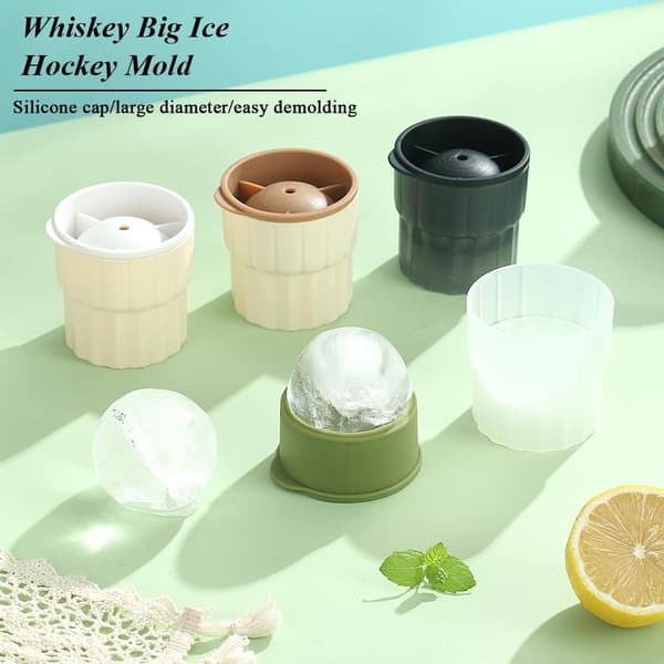 Ice Ball Machine 4-pack, Ice Cube Tray for Making Large Ice Balls, Easy to Fill with Water, Milk, Fruit, Chocolate, Easy Release