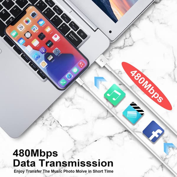 iPhone Charging Cable Lightning Cable 1m 2-pack iPhone Cable for iPhone 13 13 Pro 12 Pro 11 SE Max XS XR X, iPad Mini Air, iPod, AirPod