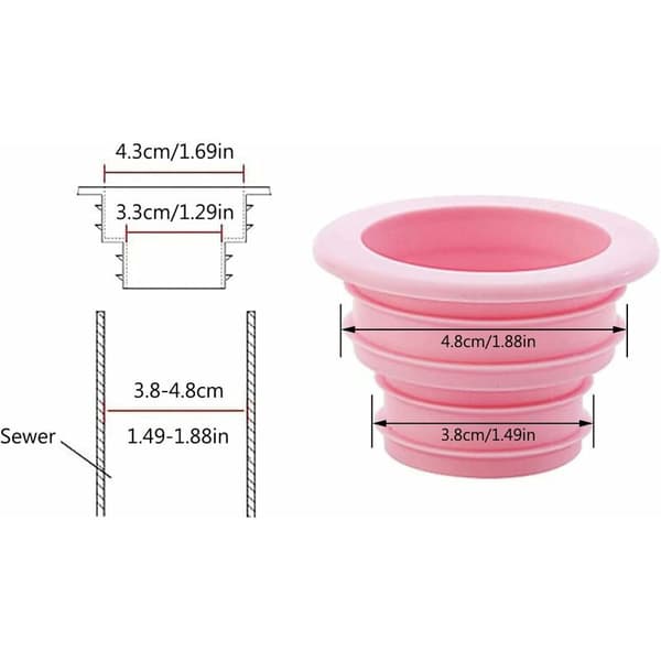 4 pcs Deodorant Drain Pipe Seal Drain Pipe Seal Drain Pipe Ring Washing Machine Kitchen Cleaning Tool
