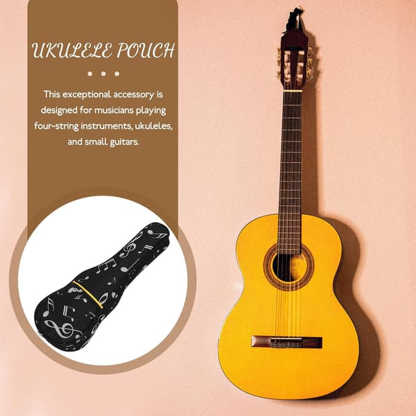 Ukulele Portable Bag Storage Case Holder with Shoulder Straps and Handle, Oxford Cloth Material