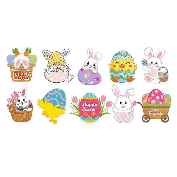 Easter Hanging Ornaments Happy Easter Bunny Decoration Spring Holiday Rabbit Egg Decor Easter Party Ornaments