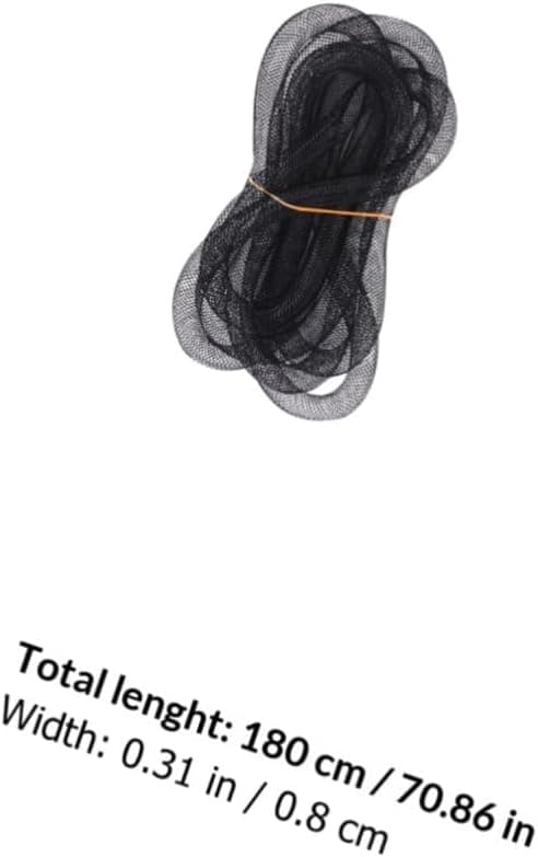 8 stk 8 mm nylonnett rørflette snor for DIY hårsløyfetilbehør, hul elastisk garnnettsnor