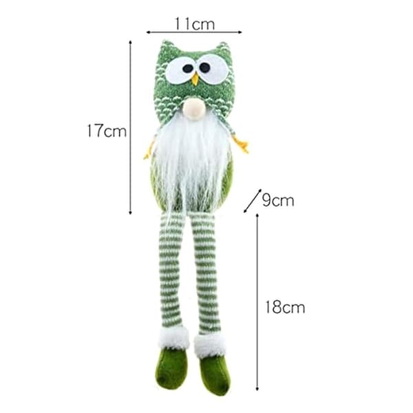 2 st Ugglegnome-prydnader Stickade Ugglegnome-prydnader för tecknade svenska tomte-uggleleksaker Kramgoa So-lingling Som visas As Shown