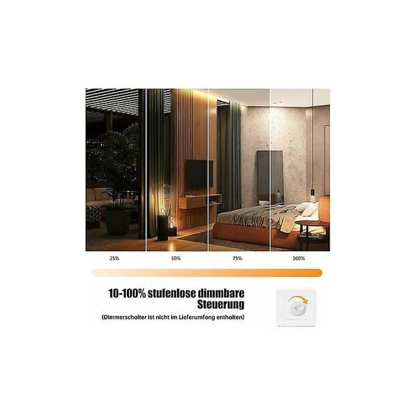 Dimmable LED bulb, warm white, 600 lm, 6 W, replaces 60 W light source LED