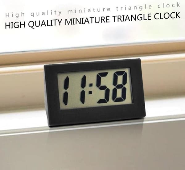 Minibilklocka Auto Dashboard Skrivbord Digital Klocka Mätare Liten LED Elektronisk Klocka Datum Tid Kalender Display