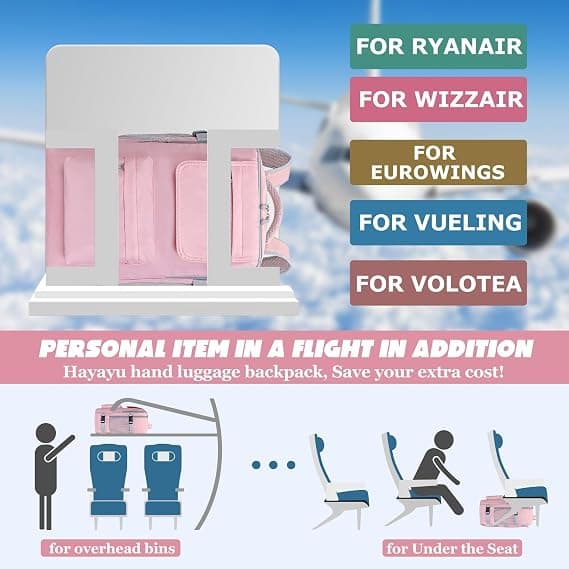 Ryanair Cabin Bag 40x20x25 Suitcase Women 20l Backpack for Flight Hand Luggage Backpack