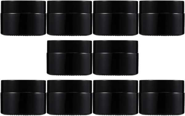 10 st 30g Glas Ansiktskräm Underbehållare Tomma Påfyllningsbara Kosmetikburkar för Resor och Daglig Hudvårdsförvaring
