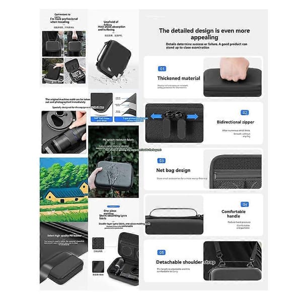 Storage Bag for VIVO X300 Pro Photography Kit, Drop-Resistant Hard Shell Case Protective Carrying Case B Gray Gray