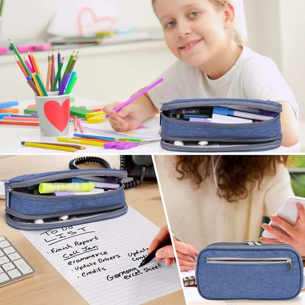 Large Pencil Case, Blue