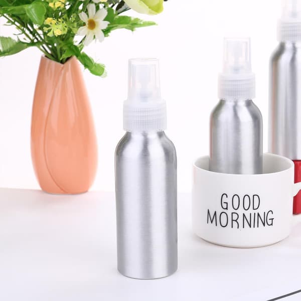 10 st 100 ml aluminium reseparfymsprayflaskor påfyllningsbara bärbara munstycken för utomhusbruk och personlig vård