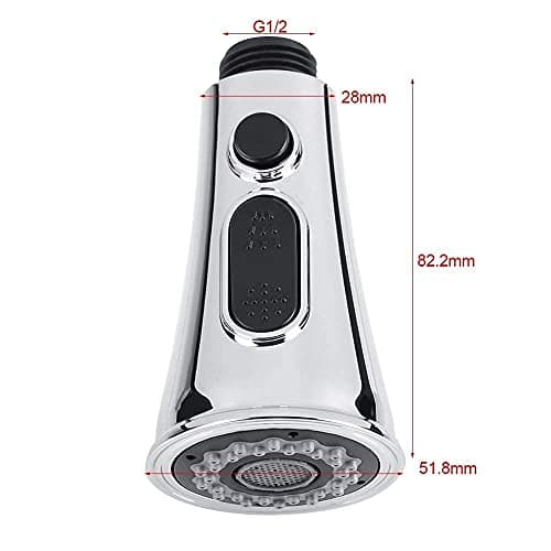 Kitchen Faucet with 2-Mode G1/2\" Sprayer, Replacement Head for Kitchen Faucet, Centered or Injection Sprayer.