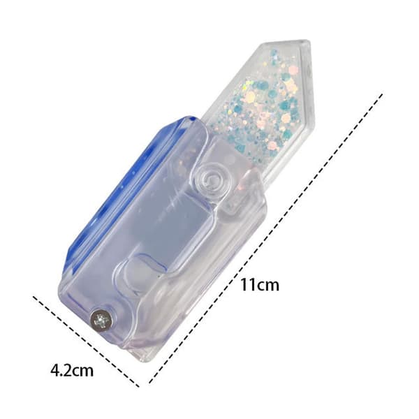 Gravity Morotsknivar Leksak Stresslindring Rörlig Glitter Sand Transparenta Knivar Sensorisk Leksak för Barn (Vit)