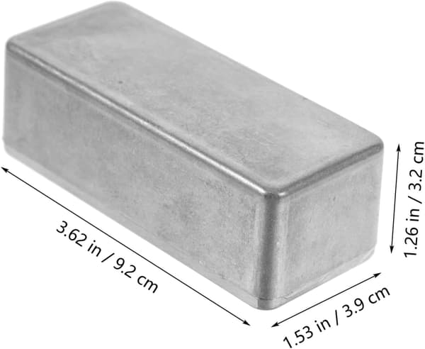 3 stk. aluminiumsboks for gitarpedaler, robust kabinett med skjult rom