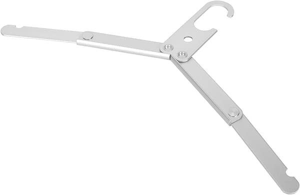 Kuffertbøjle Bærbar Sammenklappelig Aluminiumlegering Tøjstativ til Udendørs Camping Rejser (Sølv) Sølv Silver