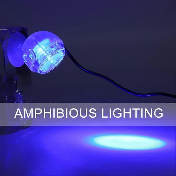 Vanntett nedsenkbar LED-akvarielampe Fargerik gradient 100-240V EU-plugg