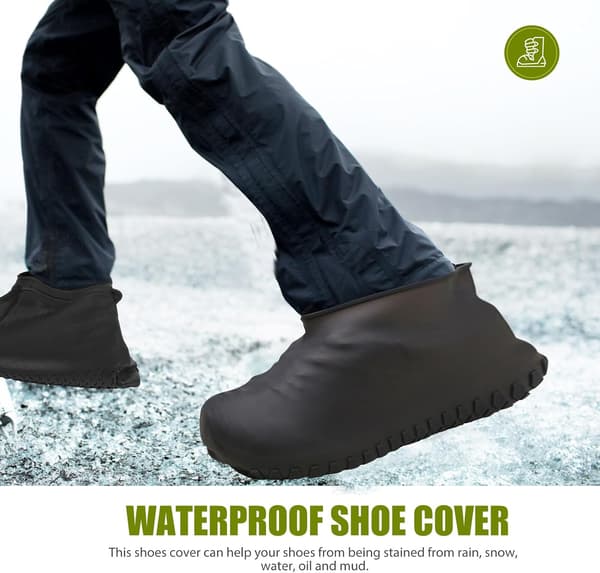 Waterproof Non-Slip Boot Covers for Adults, Thickened High Rain Shoe Covers