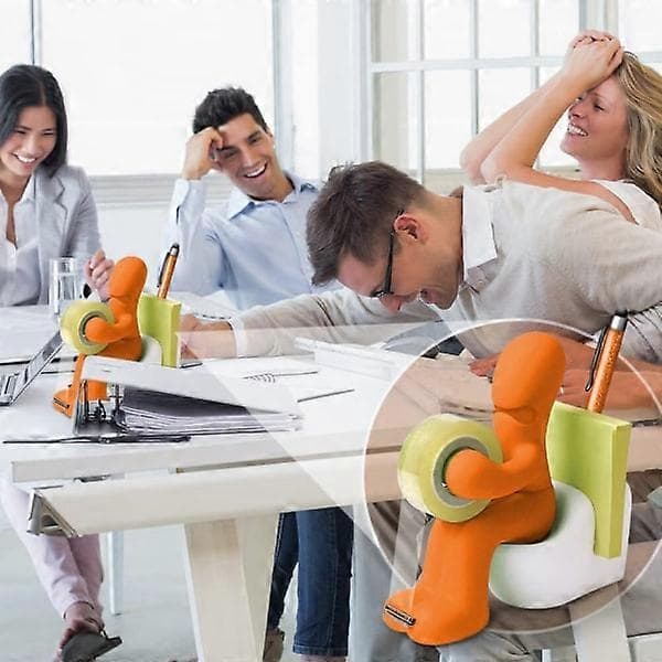 Orange - Kontorsmaterial - Rolig tejpdispenser - Kul