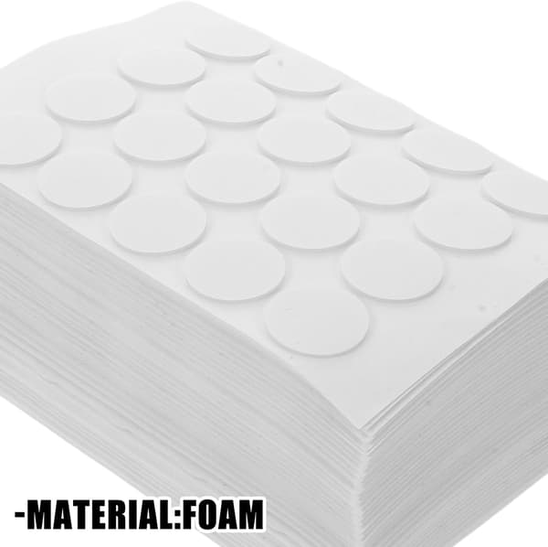 40 Sheets White Double-Sided Self-Adhesive Candle Wick Stickers 0.8\" Round Dots