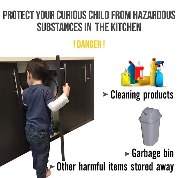 Upgraded Invisible Child Safety Cabinet Locks (10-Pack) - No Drilling or Tools for Installation