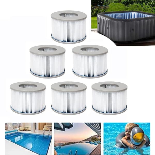 Pool Filterpatroner 6-pak til MSPA FD2089 Oppustelige Pools Ø10.8cm