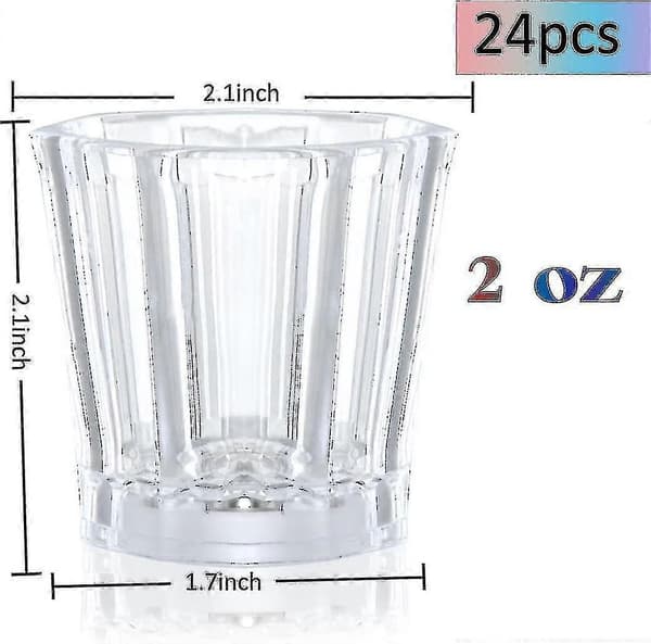 Sæt med 24 LED-oplyste shotglas til lysende festligheder
