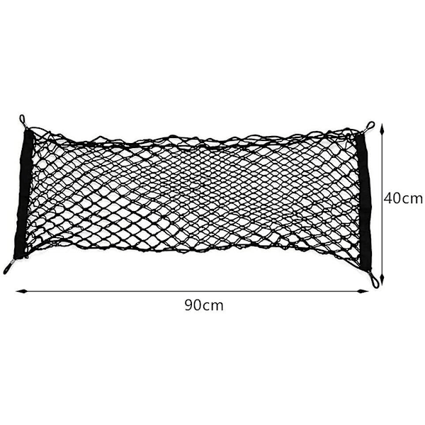 Car Boot Net, Flexible Cargo Net, Safety Net with 4 Hooks