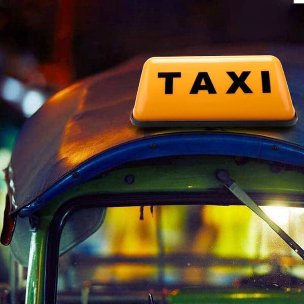 2X TAXI LED Trafikkskilt Dagslys Kjørelys Billamper DC 12V 3W