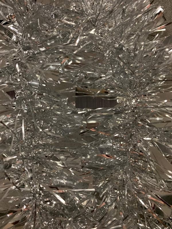 10 st metallisk glittergirlang silver