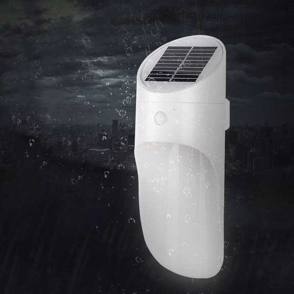 Solar Outdoor Wall Lamp Waterproof Garden Decorative Light Control Smart Wall Lamp Garden Lamp Black