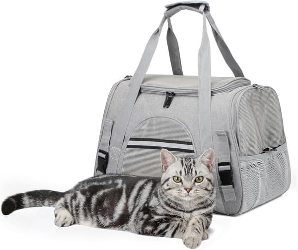 Cat Carrier, Breathable and Foldable Dog Carrier, Cat Carrier