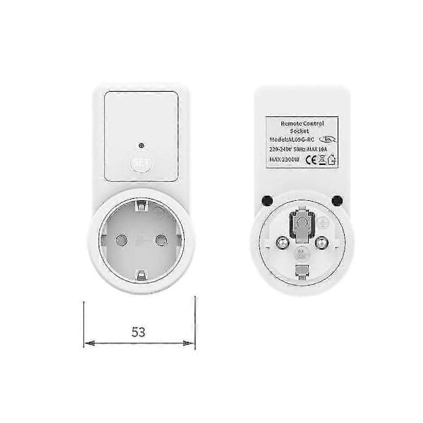 1-5x Trådløs Smart Fjernkontroll Bryter Uttak Strømuttak EU-plugg [DB] 3 stk 1 fjernkontrolluttak 3PCS 1 fjernkontrolluttak 3PCS 1 remote control socket