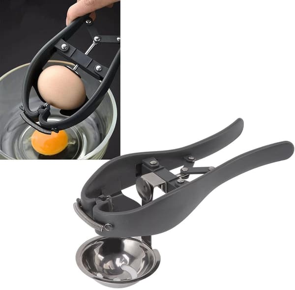 ING Eggseparator i rustfritt stål, håndholdt eggseparator, kreativt kjøkkenredskap