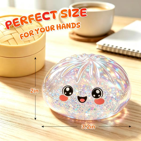 Klembar Squishy Fidget-legetøj, søde klemmebolde med æske til stresslindring, sjovt sensorisk klemme-fidget-legetøj til helligdage (hvid) Hvid White