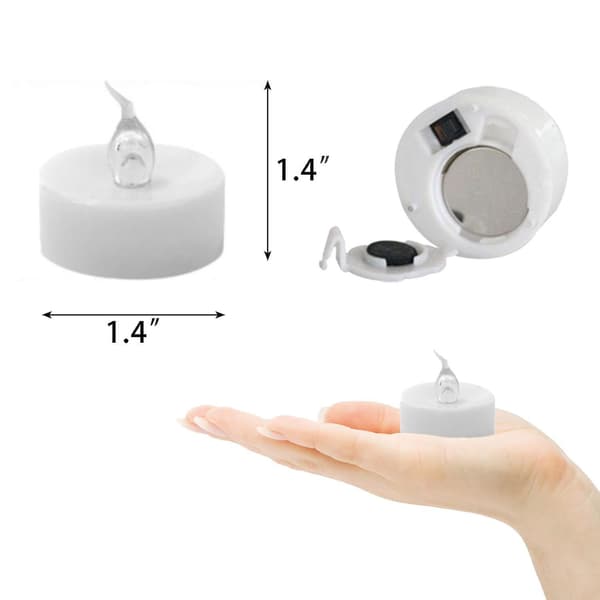 36 stk LED telys CR2032 batteridrevet flammeløst telys, 100+ timer