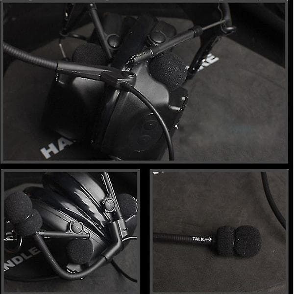 Erstatningsbommikrofon kompatibel med Peltor Comtac II/III 2/3 headset 2-pin mikrofon (YJD)