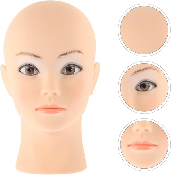 Professional Wig Head Bald Mannequin for Wig Making, Display, Cosmetology Training