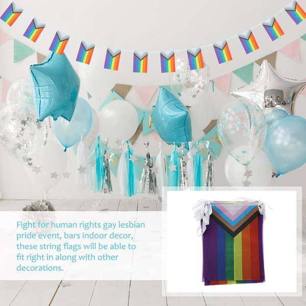 Pride Banner String Flag Farverig Polyester Delikat Klassisk Design Letvægt Ikke Let at Deformere Let at Hænge